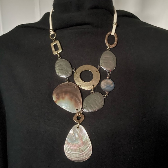 Chico's Gold and Silver Organic Necklace - Picture 1 of 7